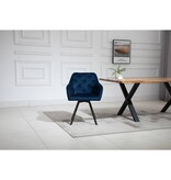 SalesFever Fauteuil met 360° draaifunctie Blauw