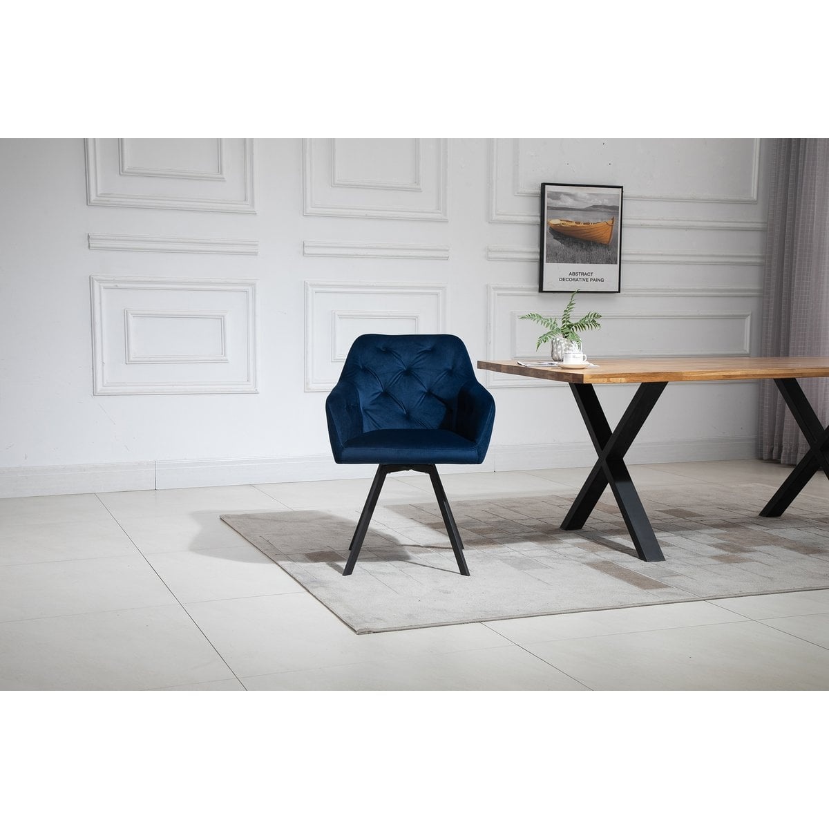 SalesFever Fauteuil met 360° draaifunctie Blauw