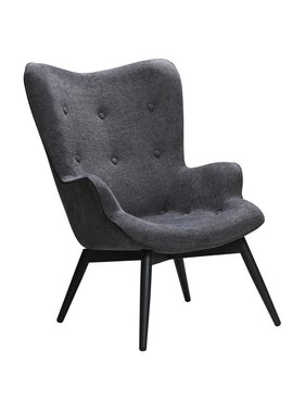 SalesFever Fauteuil donkergrijze structuurstof