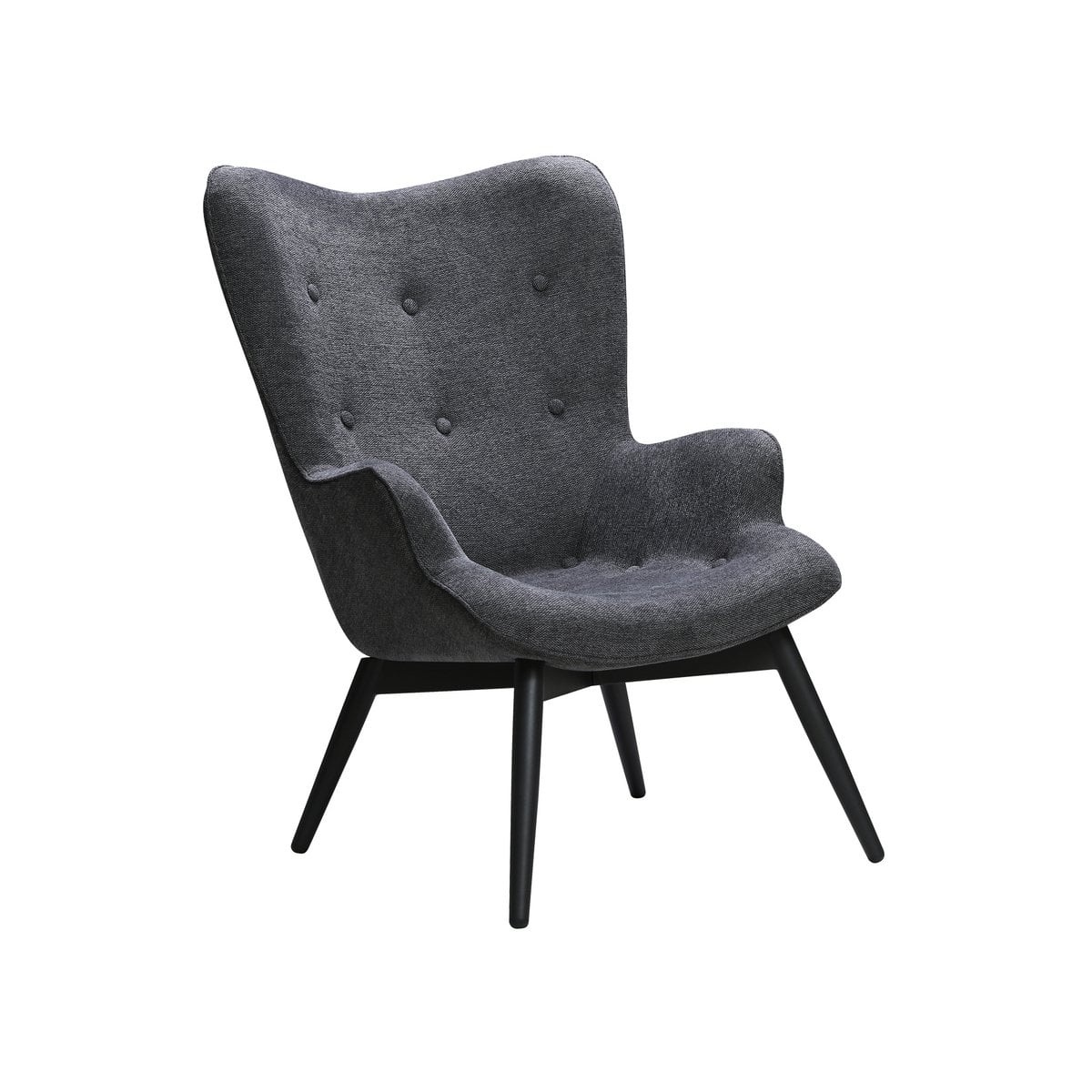 SalesFever Fauteuil donkergrijze structuurstof