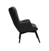 SalesFever Fauteuil donkergrijze structuurstof