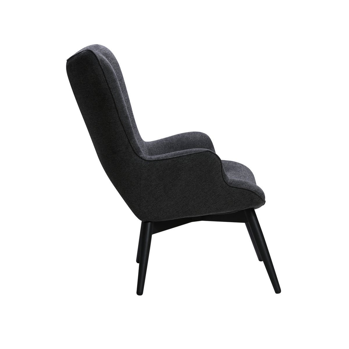 SalesFever Fauteuil donkergrijze structuurstof