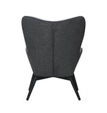SalesFever Fauteuil donkergrijze structuurstof