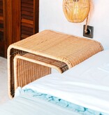 KantoormeubelenPlus Rotan bijzettafel met stabiel metalen frame – Handgemaakte salontafel BAYU