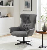 SalesFever Fauteuil structuurstof grijs