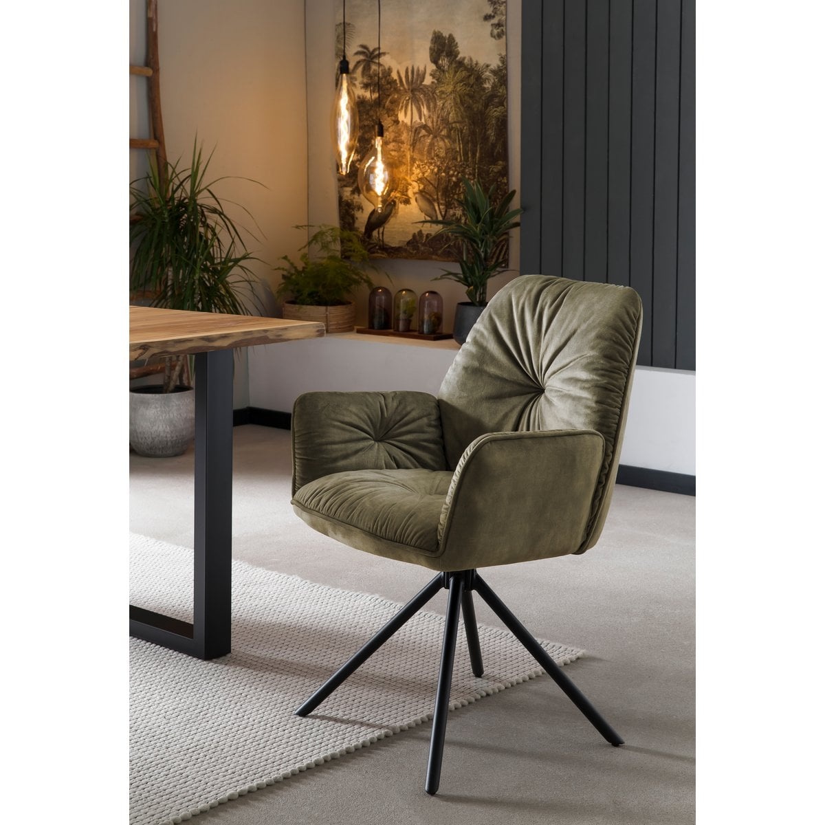 SalesFever Fauteuil met 360° draaifunctie, groen