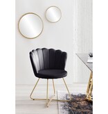 SalesFever Velvet kuipstoelen set van 2 zwart