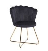 SalesFever Velvet kuipstoelen set van 2 zwart