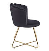 SalesFever Velvet kuipstoelen set van 2 zwart