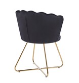 SalesFever Velvet kuipstoelen set van 2 zwart