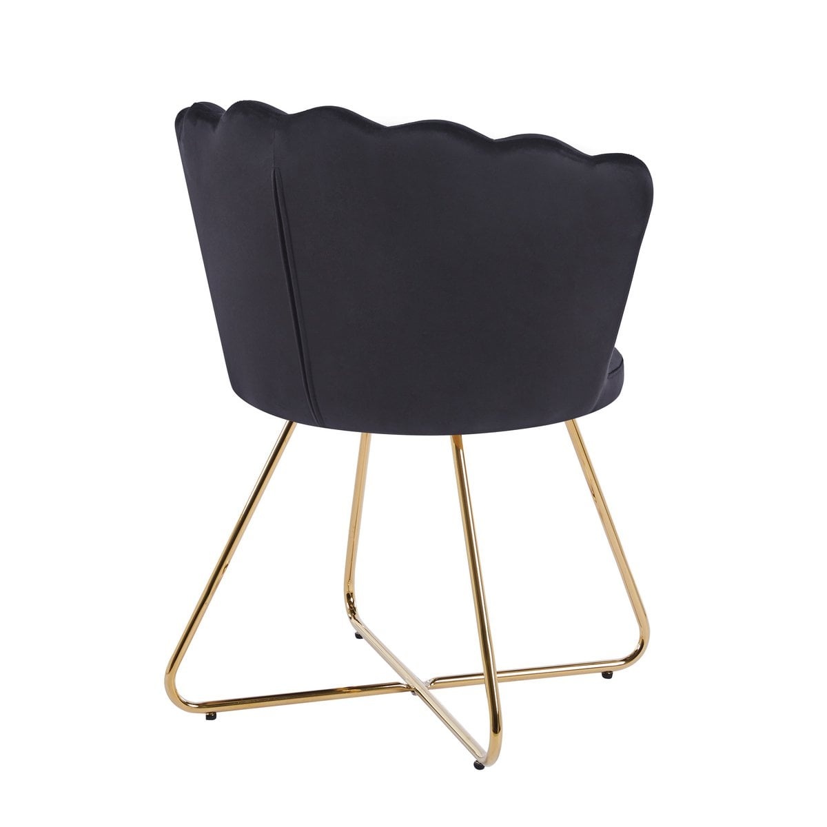 SalesFever Velvet kuipstoelen set van 2 zwart
