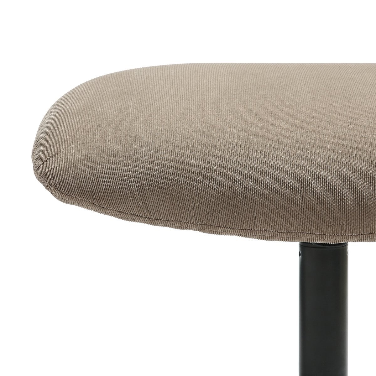 SalesFever Fauteuil en kruk corduroy look bruin