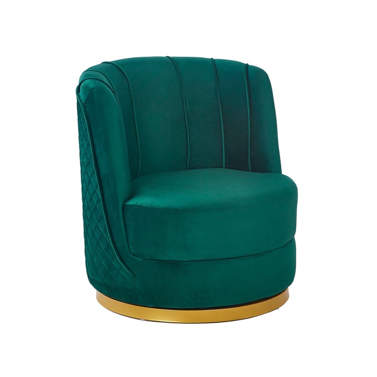 SalesFever Groen fluwelen draaifauteuil