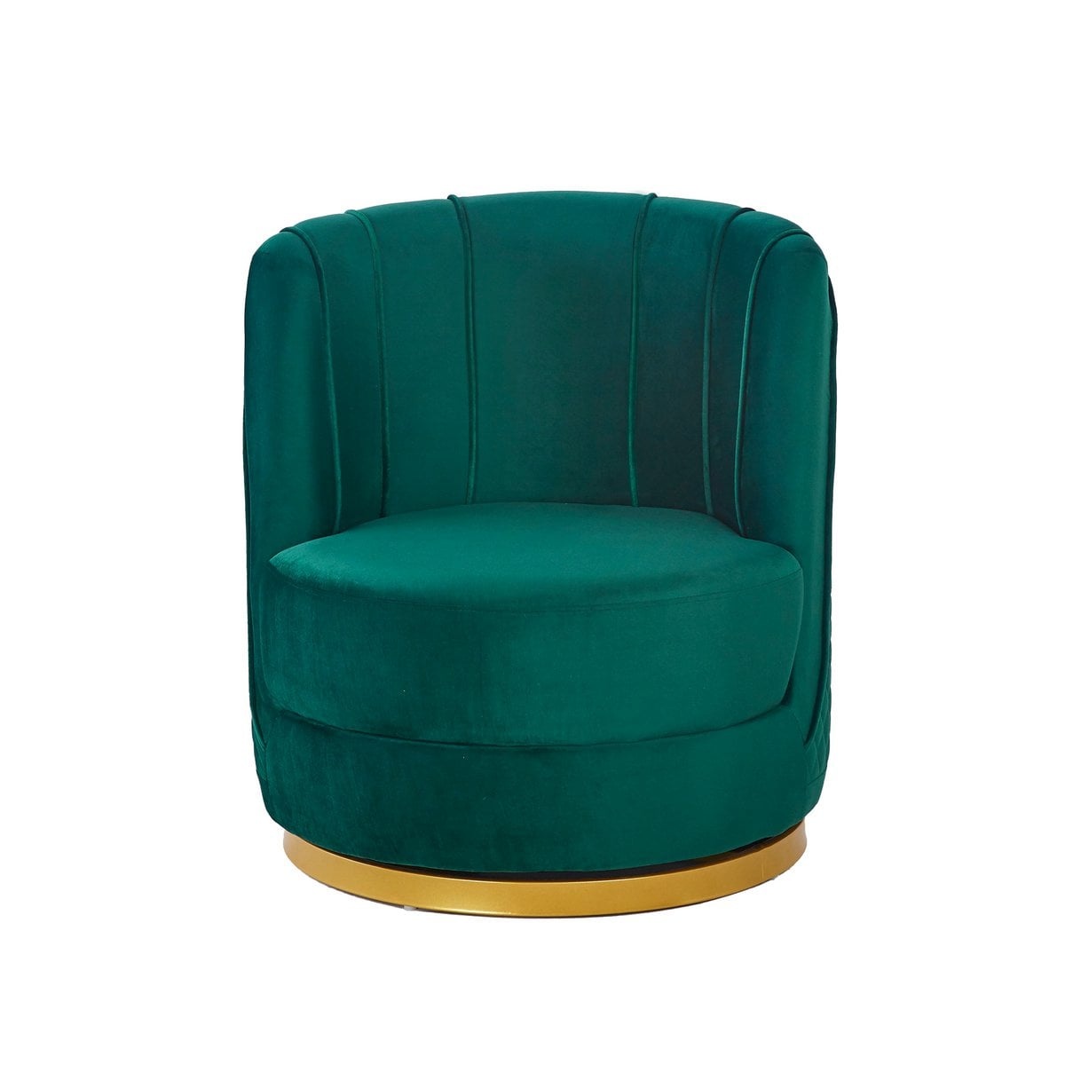 SalesFever Groen fluwelen draaifauteuil