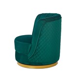SalesFever Groen fluwelen draaifauteuil