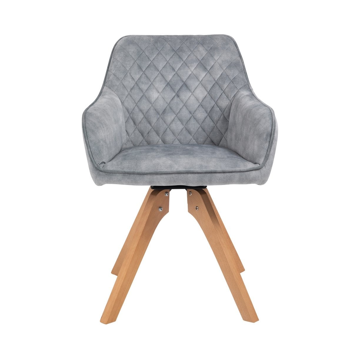 SalesFever Fauteuil vintage fluweel velours, grijs