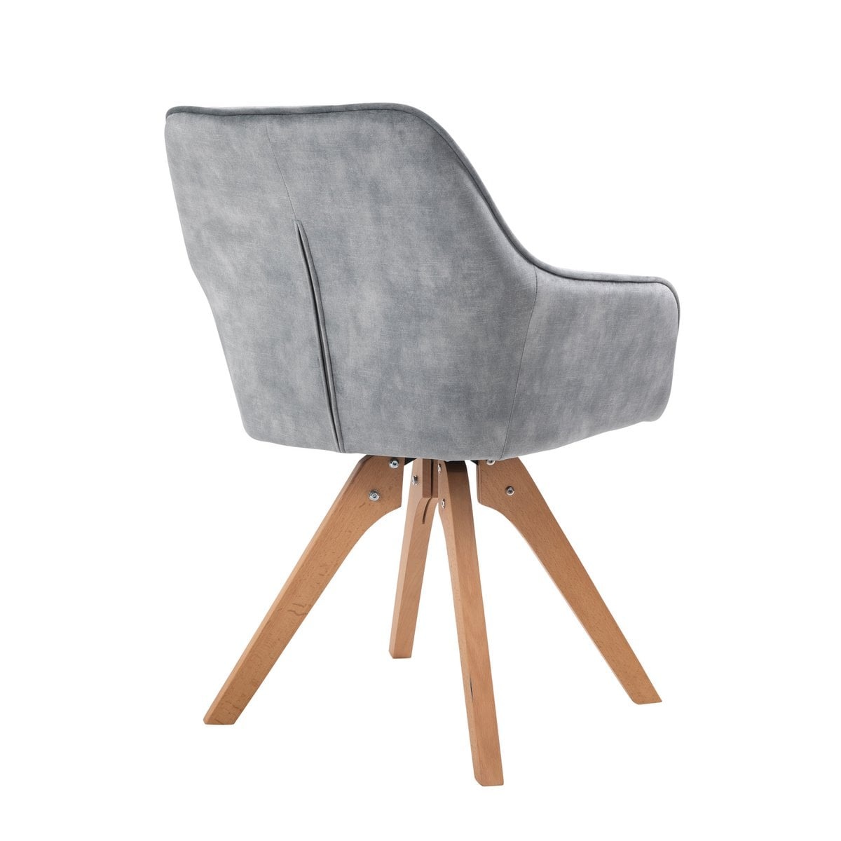 SalesFever Fauteuil vintage fluweel velours, grijs