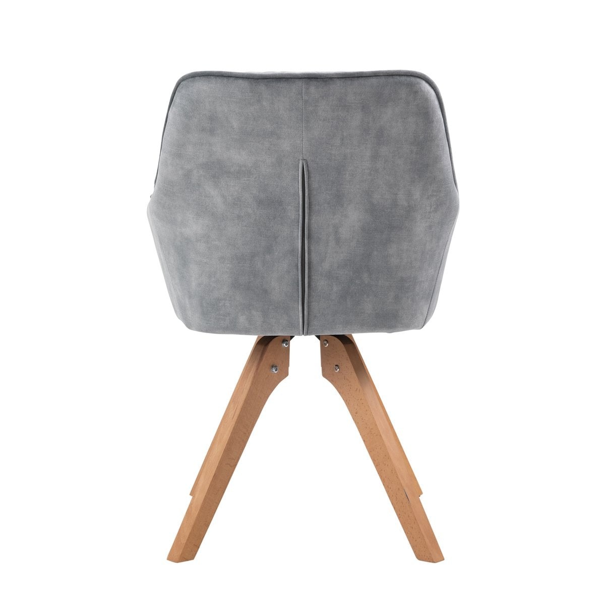 SalesFever Fauteuil vintage fluweel velours, grijs