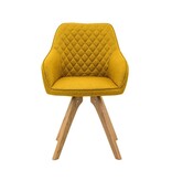 SalesFever Fauteuil set van 2 curry geel textiel