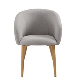 SalesFever Fauteuilset van 2 structuurstof taupe
