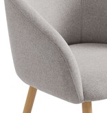 SalesFever Fauteuilset van 2 structuurstof taupe