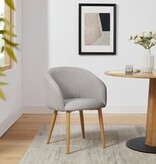 SalesFever Fauteuilset van 2 structuurstof taupe