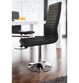 SalesFever Eetkamerstoelen zwart kunstleerlook set van 4