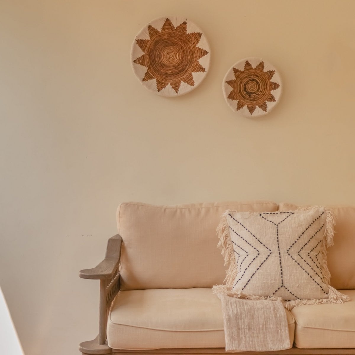 KantoormeubelenPlus Kussensloop 40x40/50x50 cm | Decoratief Kussen | Bankkussen FLORES Gemaakt van Katoen