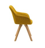 SalesFever Fauteuil set van 2 curry geel textiel