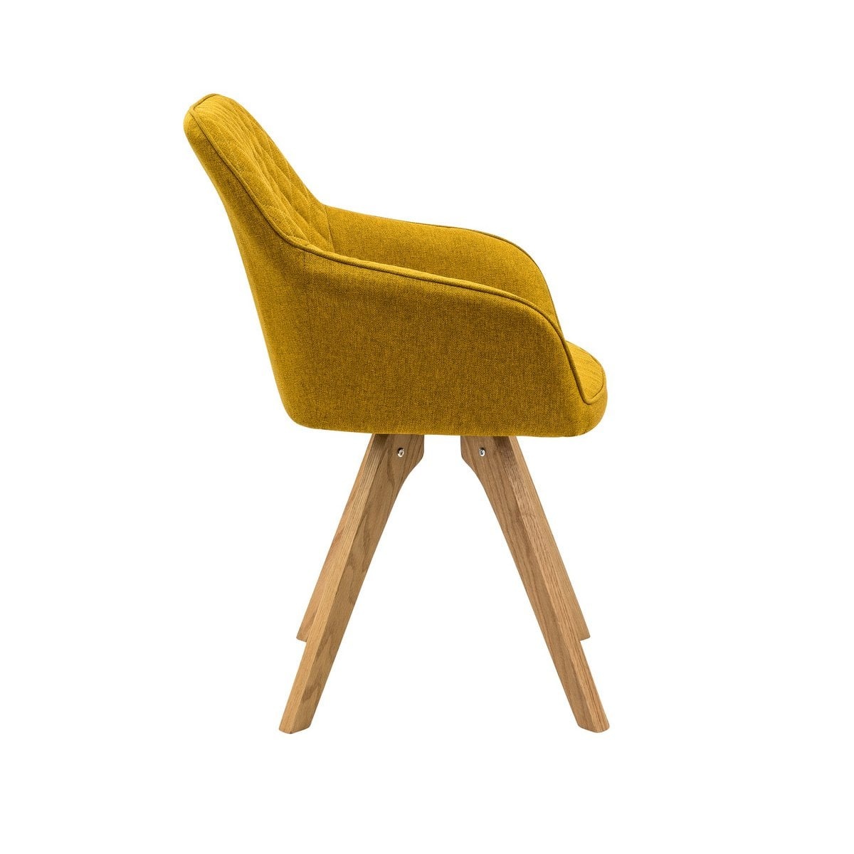 SalesFever Fauteuil set van 2 curry geel textiel