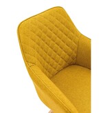 SalesFever Fauteuil set van 2 curry geel textiel
