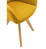 SalesFever Fauteuil set van 2 curry geel textiel