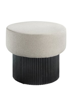 SalesFever Stoel pouf met opslagruimte Ø 50 cm zwart/grijs