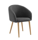 SalesFever Fauteuil set van 2 structuurstof zwart