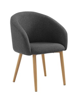 SalesFever Fauteuil set van 2 structuurstof zwart