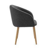 SalesFever Fauteuil set van 2 structuurstof zwart