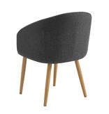 SalesFever Fauteuil set van 2 structuurstof zwart