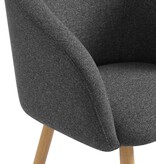 SalesFever Fauteuil set van 2 structuurstof zwart