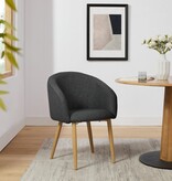 SalesFever Fauteuil set van 2 structuurstof zwart