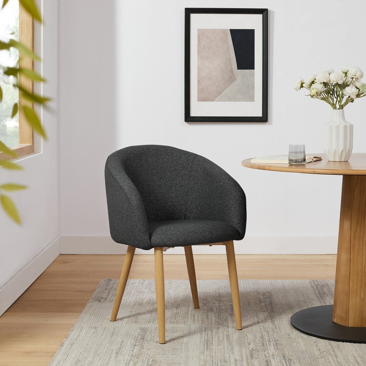 SalesFever Fauteuil set van 2 structuurstof zwart