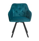 SalesFever Fauteuil met 360° draaifunctie Turquoise