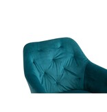 SalesFever Fauteuil met 360° draaifunctie Turquoise