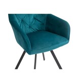 SalesFever Fauteuil met 360° draaifunctie Turquoise