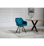 SalesFever Fauteuil met 360° draaifunctie Turquoise