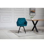 SalesFever Fauteuil met 360° draaifunctie Turquoise