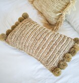 KantoormeubelenPlus Sierkussen met vulling | Decoratief Kussen | Sofa Kussen SANUR gemaakt van Raffia
