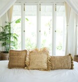 KantoormeubelenPlus Sierkussen met vulling | Decoratief Kussen | Sofa Kussen SANUR gemaakt van Raffia