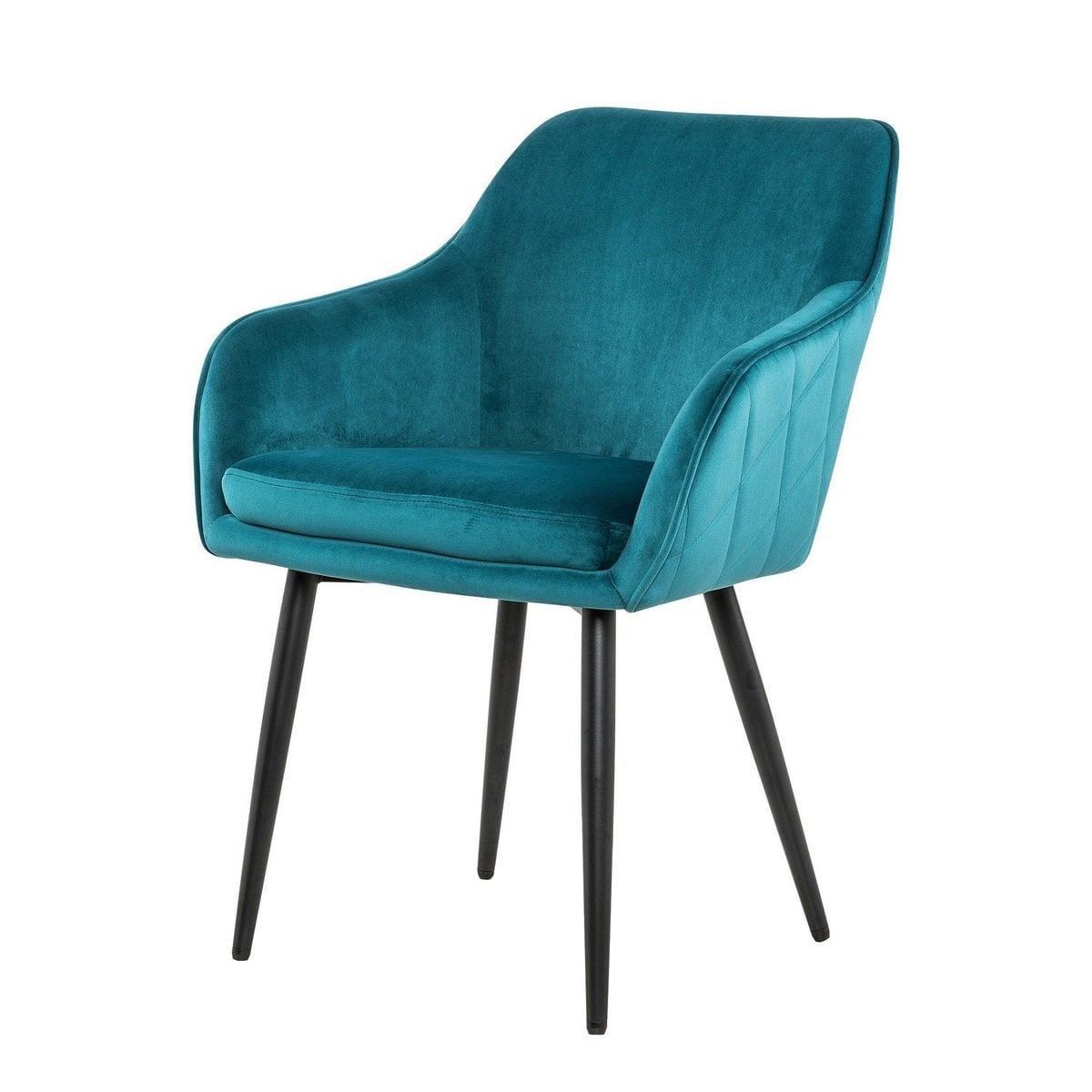 SalesFever Eetkamerstoel turquoise fluweel