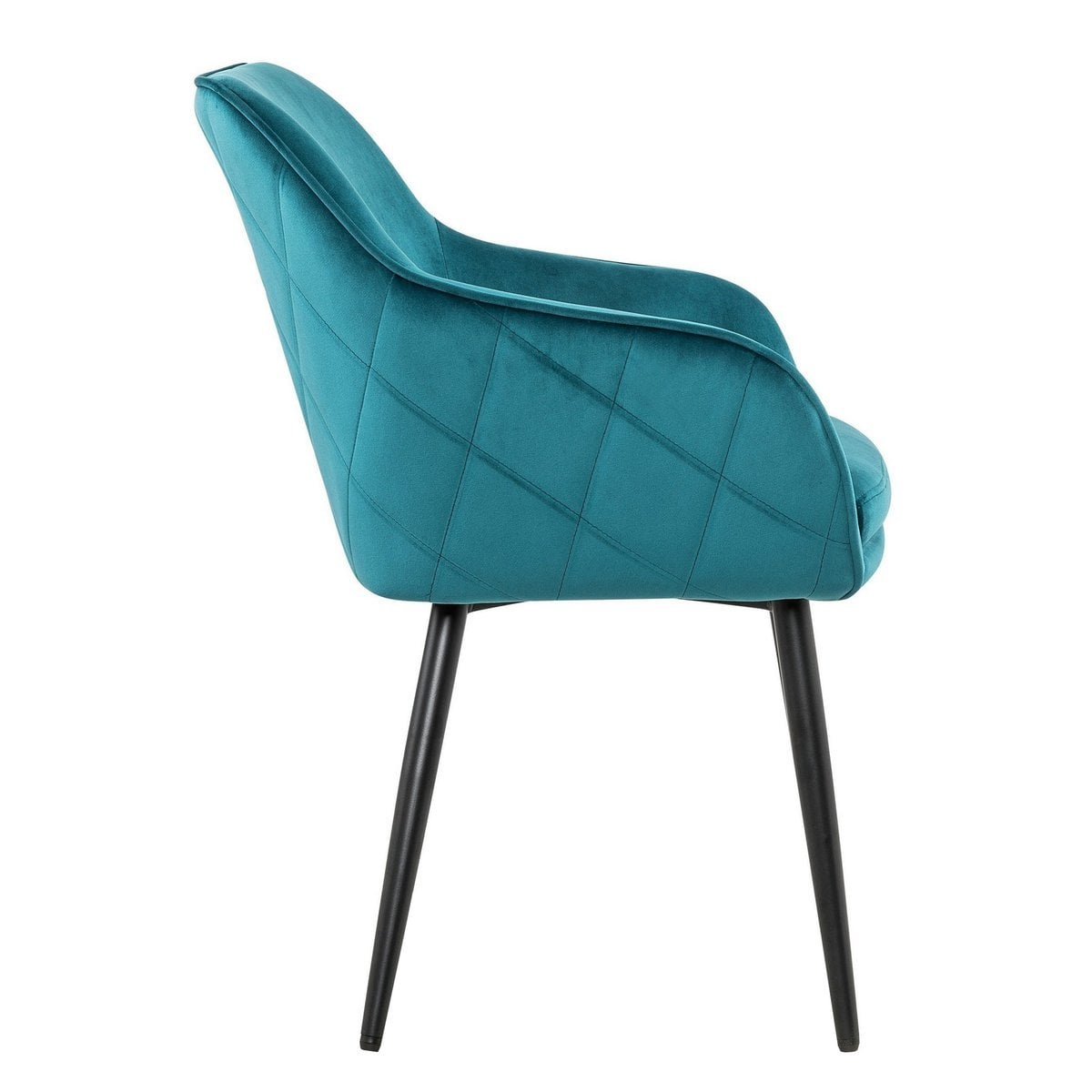 SalesFever Eetkamerstoel turquoise fluweel
