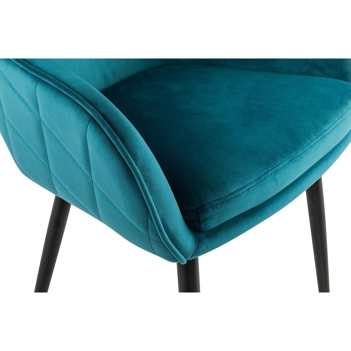 SalesFever Eetkamerstoel turquoise fluweel